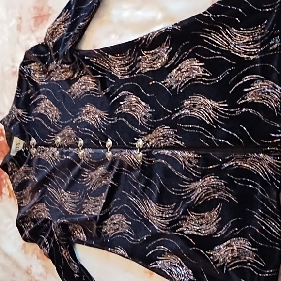 Vintage Velvet Nehru Collar Metallic Jacket - Picture 1 of 11